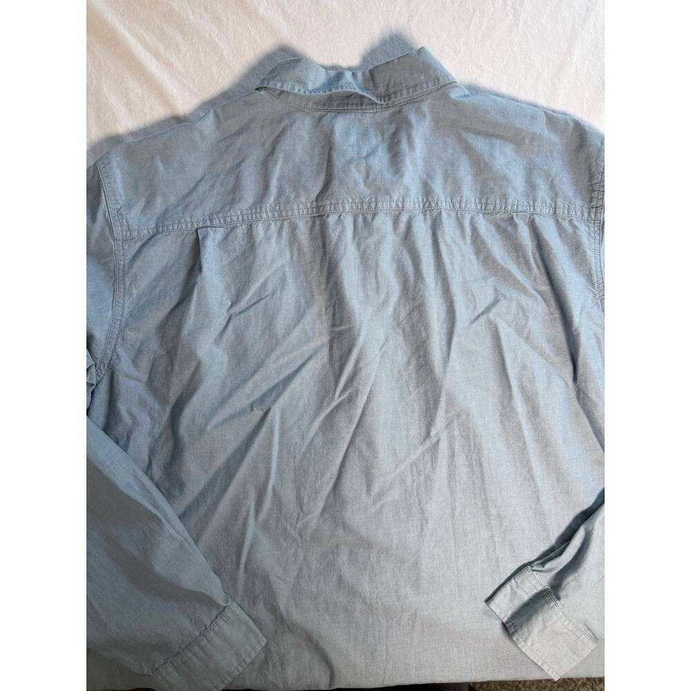 Carhartt Chambray Relaxed Fit Midweight Long Sleeve Shirt Size 2XL TALL Cotton - Picture 7 of 10
